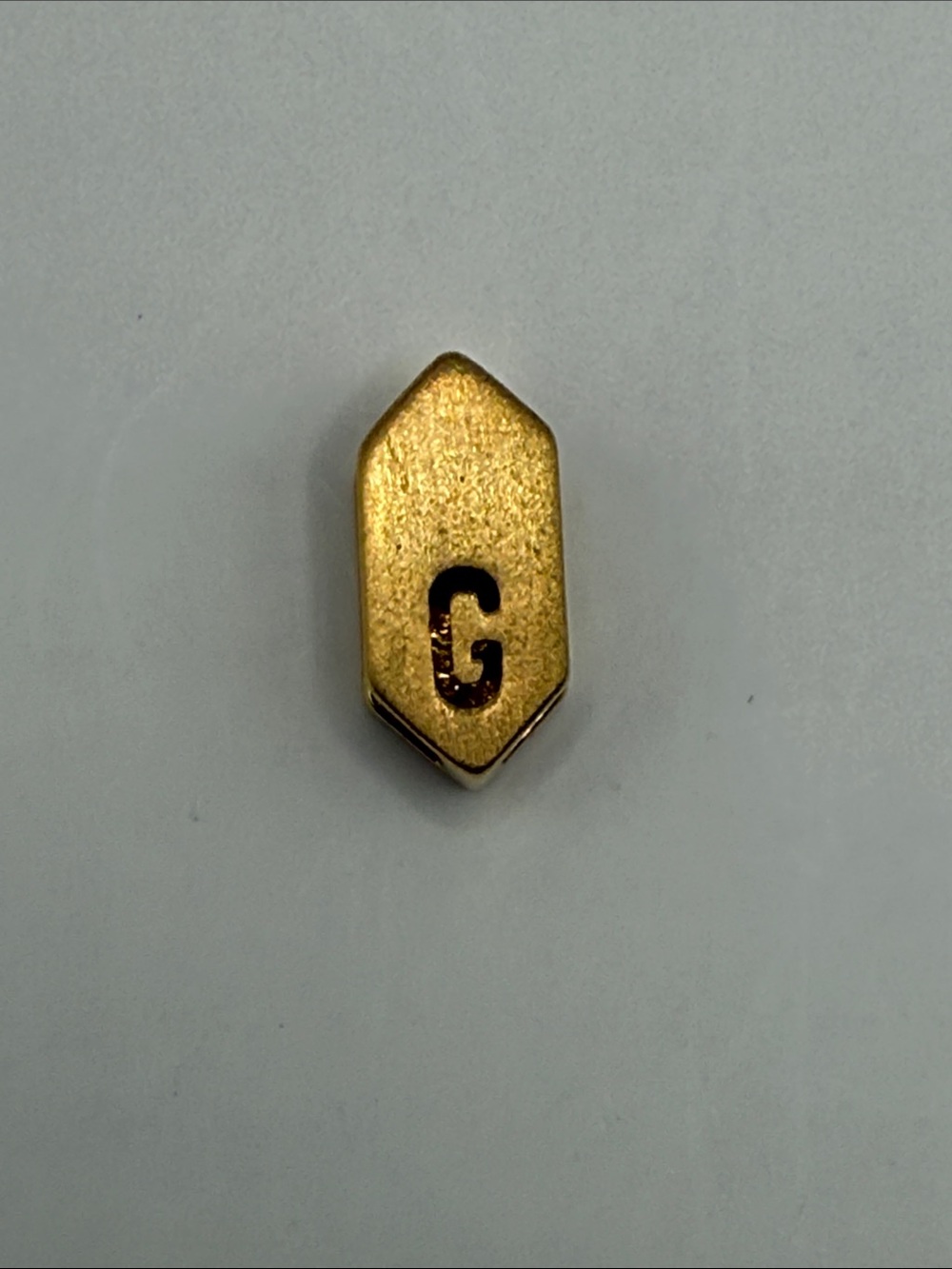KEEP Collective Gold Geo Cut Out Initial G Slider Charm